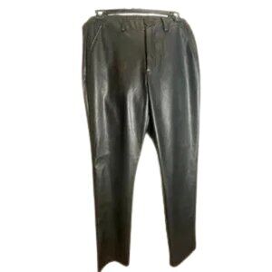 Ladies Black Joe Benbasset Faux Leather Fashion Pants Size Medium